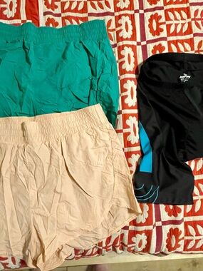 all in motion tulip running shorts bundle plus bike shorts - size xxl or 2x